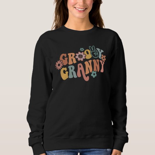 Groovy Granny One Thankful Granny Thanksgiving Chr Trui (Voorkant)