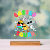 Groovy Grappige Konijn Ei Kuiken Paas Team Dag Man Acryl Bord (Neutraal)
