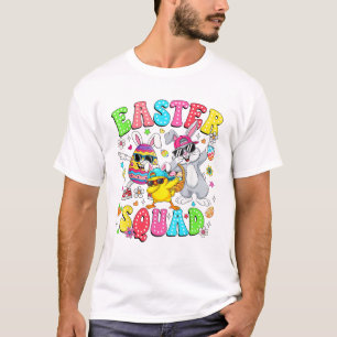 Groovy Grappige Konijn Ei Kuiken Paassquadron Dag  T-shirt