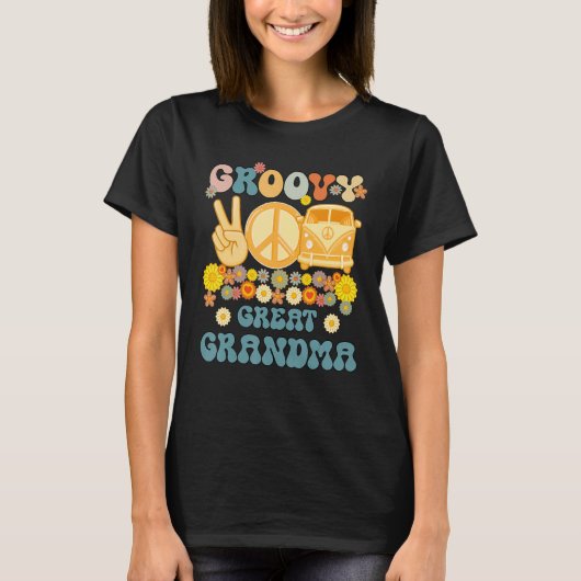 Groovy Great Grandma Retro Matching Family Baby Sh T-shirt (Voorkant)