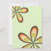 Groovy Green 40 Verjaardagsfeest 70s Hippie Bloem Kaart (Achterkant)