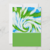 Groovy Green Blue Tie Dye Swirl Birthday Kaart (Achterkant)