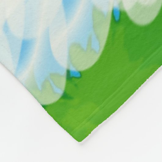 Groovy Green Blue Tie Dye Swirl Fleece Deken (Hoek)