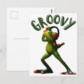 Groovy Green Frog Briefkaart (Voorkant / Achterkant)