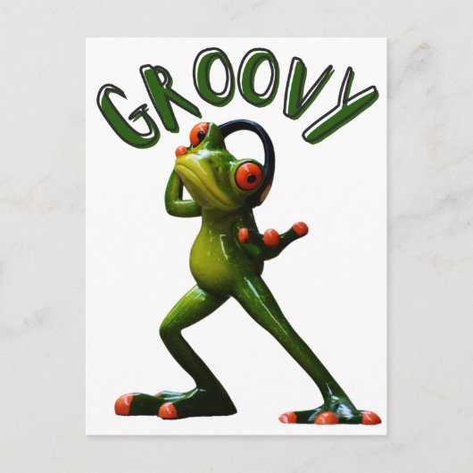 Groovy Green Frog Briefkaart (Voorkant)