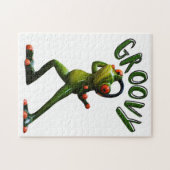 Groovy Green Frog Legpuzzel (Horizontaal)