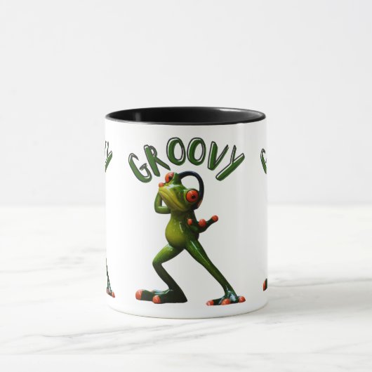 Groovy Green Frog Mok (Midden)