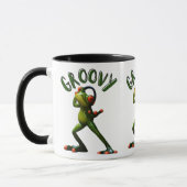 Groovy Green Frog Mok (Links)