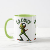 Groovy Green Frog Mok (Links)