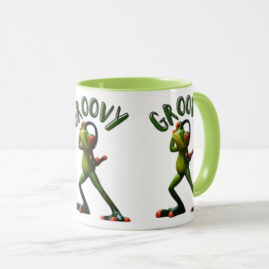 Groovy Green Frog Mok (Voorkant rechts)