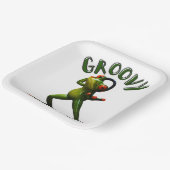 Groovy Green Frog Papieren Bordje (Gebogen)