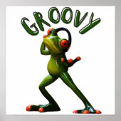 Groovy Green Frog Poster (Voorkant)