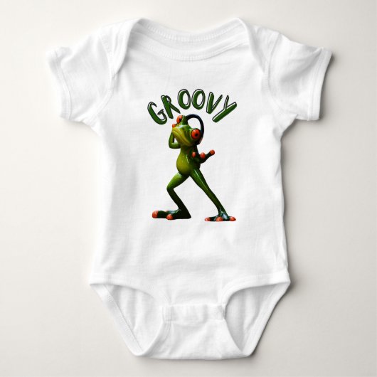 Groovy Green Frog Romper (Voorkant)
