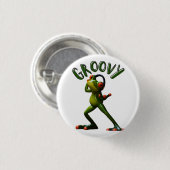 Groovy Green Frog Ronde Button 3,2 Cm (Voorkant /achterkant)