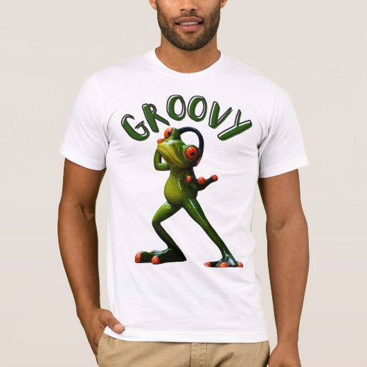 Groovy Green Frog T-shirt (Voorkant)