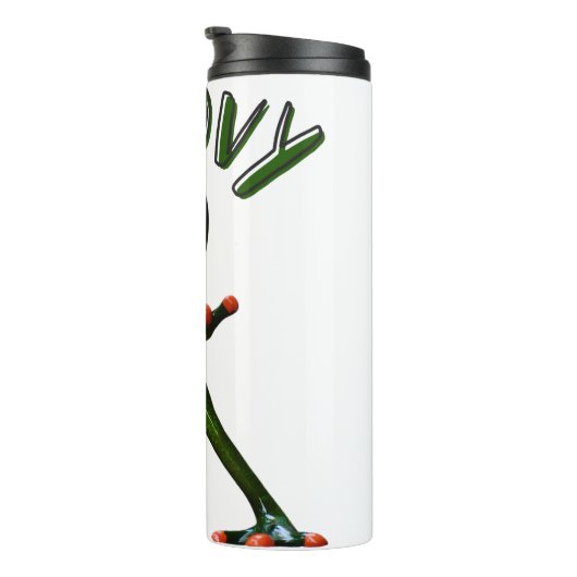 Groovy Green Frog Thermosbeker (Geroteerd rechts)