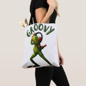 Groovy Green Frog Tote Bag (Dichtbij)