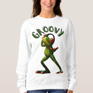 Groovy Green Frog Trui