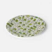 Groovy Green Frogs Hoppin Stick Frog Ribbit Papieren Bordje (Gekanteld)