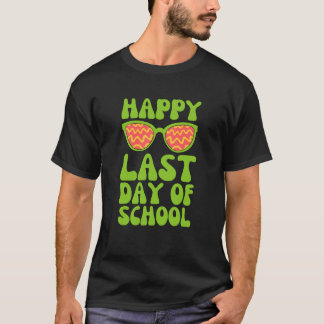 Groovy Green Happy Laatste dag van de school T-shirt