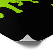 Groovy Green Pugs Poster (Hoek)