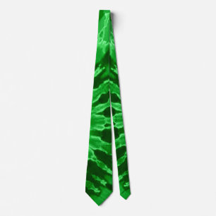 Groovy Green Spiral Tie Dye Stropdas