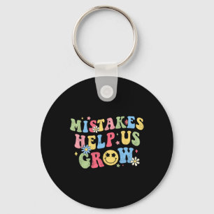 Groovy Groei Mentaliteit Positieve Retro Leraren B Sleutelhanger
