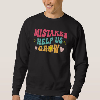 Groovy Groei Mindset Positieve Retro Leraren Rug Trui