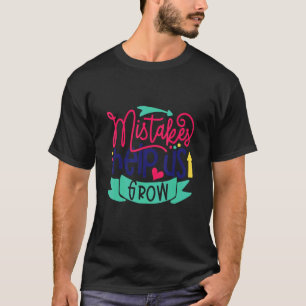 Groovy Groeimentaliteit Positieve Retro Leraren Ru T-shirt
