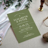 Groovy Groen Retro 70s Bruiloft Kaart