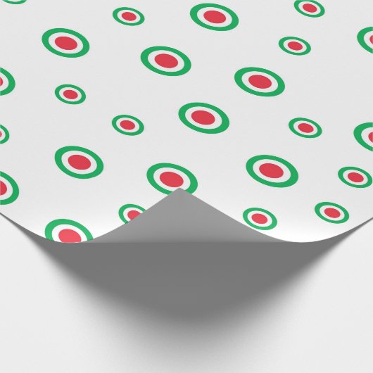 Groovy Groen Stippen inpakpapier (Hoek)