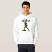 Groovy Groene Kikker Hoodie (Voorkant volledig)