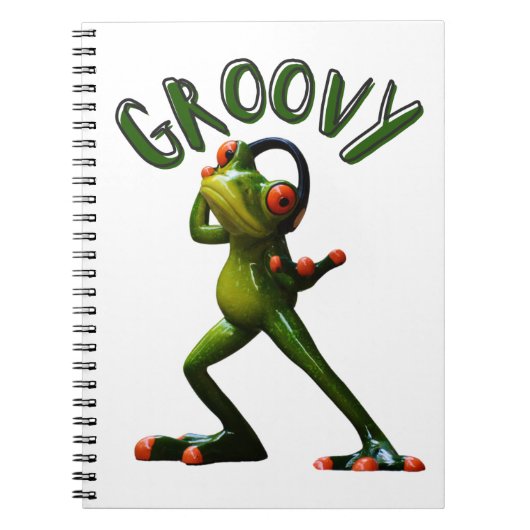 Groovy Groene Kikker Notitieboek (Voorkant)