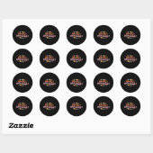 Groovy Groovy En Drankzuchtige Bachelorette Bruids Ronde Sticker (Vel)