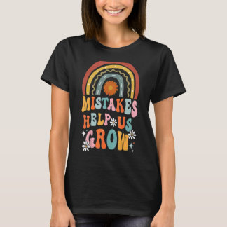 Groovy Growth Mindset Positief retroleraar Terug T-shirt