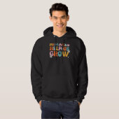 Groovy Growth Positive Retro Teachers Back To Scho Hoodie (Voorkant volledig)