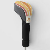 Groovy grunge retro stijl zonneschijn ontwerp golfheadcover (Schuin)