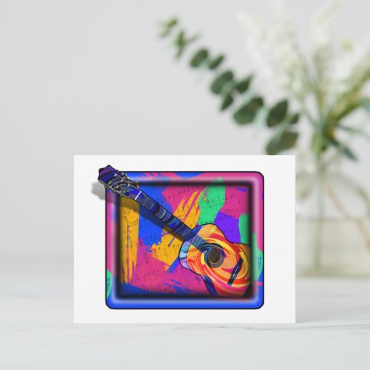 GROOVY GUITAR BRIEFKAART (Staand voorkant)