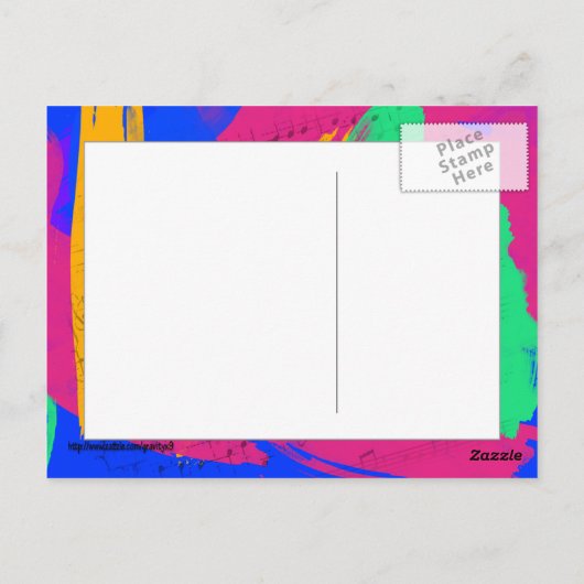 GROOVY GUITAR BRIEFKAART (Achterkant)