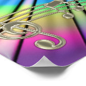 Groovy Guitar in een Stropdas-Dye Dream Music Post Poster (Hoek)