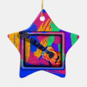 GROOVY GUITAR KERAMISCH ORNAMENT (Voorkant)