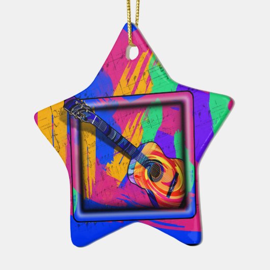GROOVY GUITAR KERAMISCH ORNAMENT (Links)