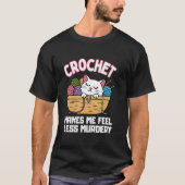 Groovy haakwerk kunst voor mannen vrouwen Crochete T-shirt (Voorkant)