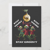 Groovy Hagedissen Feestdagenkaart (Voorkant)