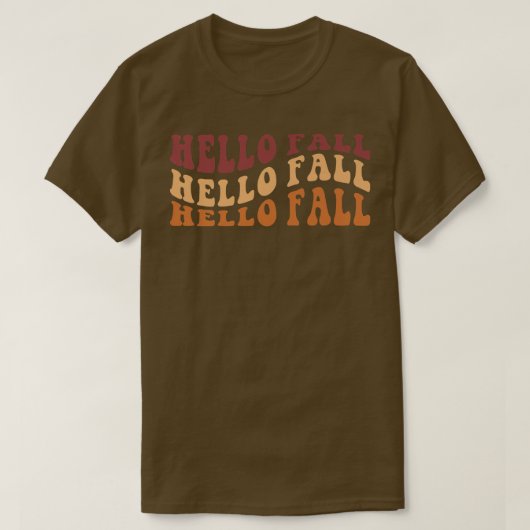 Groovy Hallo Herfst Autumn Het is Herfst Dankdag F T-shirt (Design voorkant)