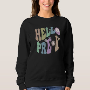 Groovy Hallo Prek Leraar Paars Pre K Retro   Trui