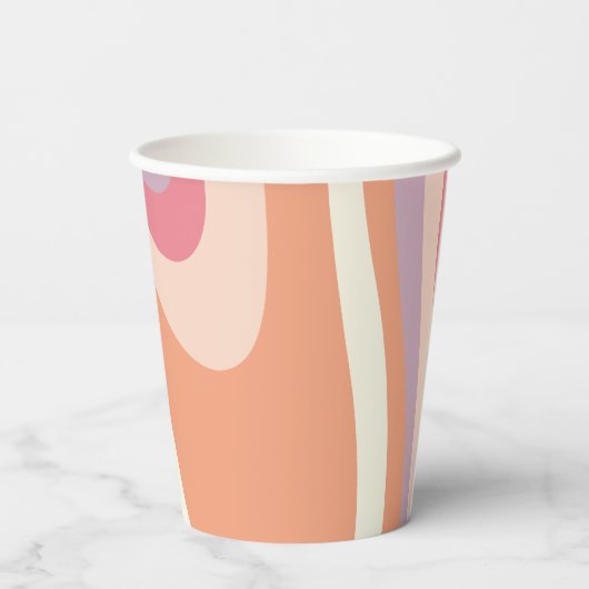 groovy Halloween Birthday Paper Papieren Bekers (Achterkant)