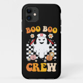 Groovy Halloween Boo Crew Verpleegster Ghost Case-Mate iPhone Case (Achterkant)