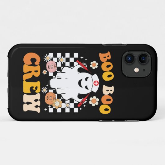 Groovy Halloween Boo Crew Verpleegster Ghost Case-Mate iPhone Case (Achterkant (horizontaal))