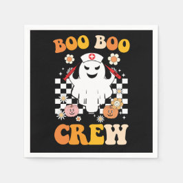 Groovy Halloween Boo Crew Verpleegster Ghost Servet